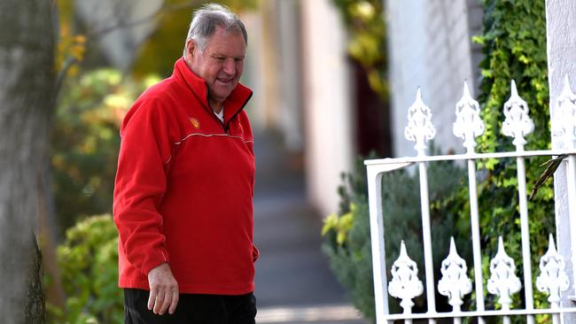 Former Lord Mayor Robert Doyle leaves his South Melbourne home. Picture: Nicole Garmston