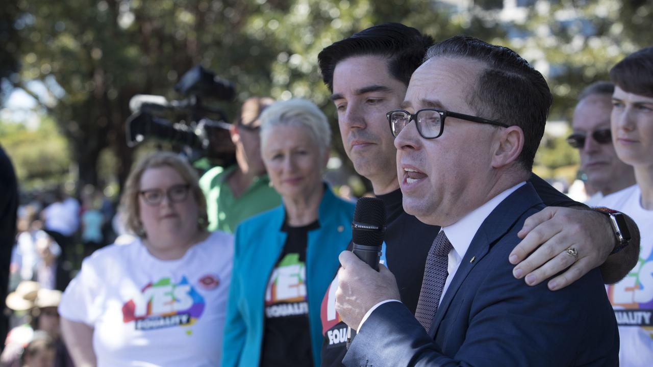 Mr Joyce said he was all tears after the 'Yes' announcement on November 15, 2017. Picture: Cole Bennetts/Getty Images