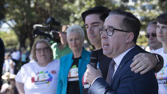 Mr Joyce said he was all tears after the 'Yes' announcement on November 15, 2017. Picture: Cole Bennetts/Getty Images