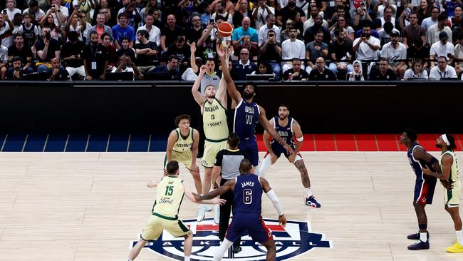 The Boomers held their own against the USA. (Photo by Christopher Pike/Getty Images)