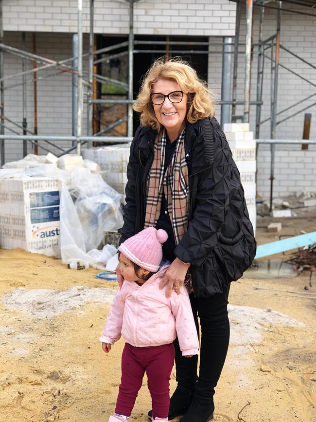 Owner Yadranka is pictured with her granddaughter May-Lee, 3, during the construction process.