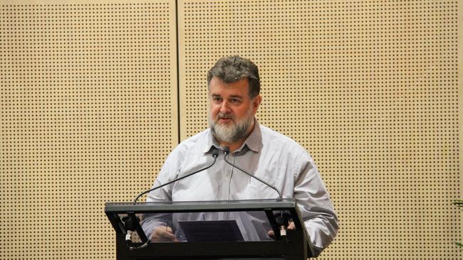 Queensland Energy and Resources General Manager Dr Peter Zambelli addressed the launch of the book Colonisation Through Black Eyes. Picture Rodney Stevens