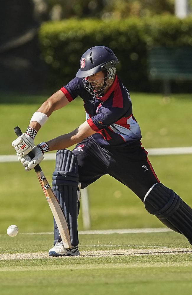 James Nanopoulos batting for Dandenong last season.