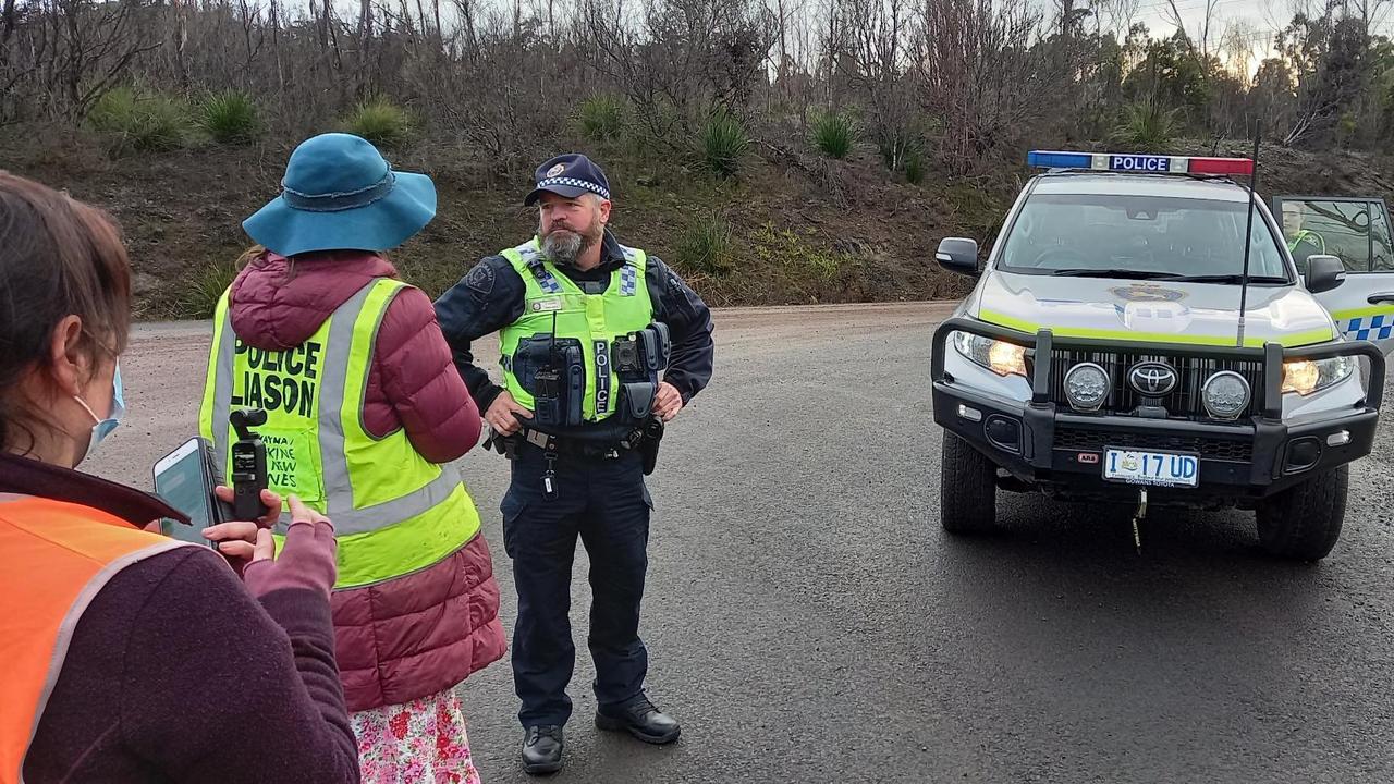 Protesters at venture Minerals' Riley iron ore project