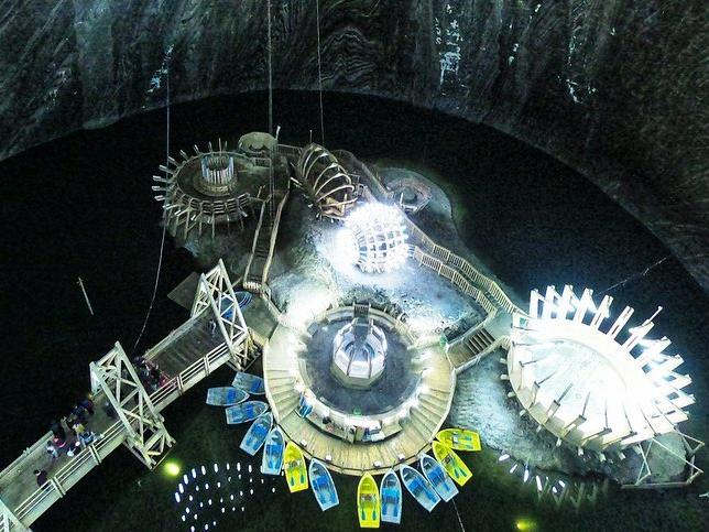 Salina Turda, an amusement park inside a disused salt mine in Romania. Picture: Alle McMahon