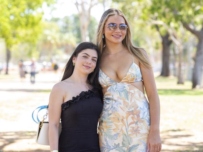 Vasilia Mousellis and Sugar Hall at the Katherine Races 2022. Picture: Floss Adams.