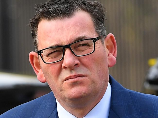 Victorian Premier Daniel Andrews arrives to speak to media ahead of a sitting of the Parliament of Victoria at Parliament House in Melbourne, Tuesday, June 16, 2020. (AAP Image/James Ross) NO ARCHIVING