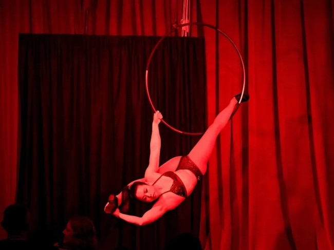 Lux Noir showcases a range of entertainment including aerialist performances. Picture: Supplied.