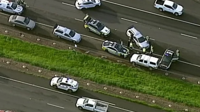 A police pursuit on Princes Freeway.