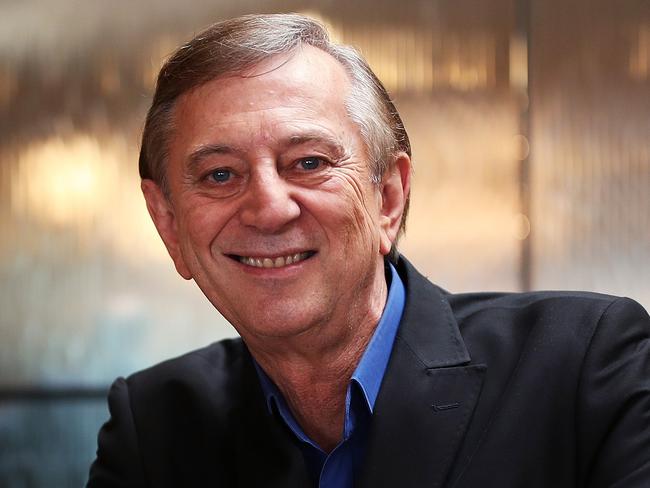 Portrait of legendary sports broadcaster Denis Cometti in Sydney who was the guest at the Carbine Lunch. Picture. Phil Hillyard