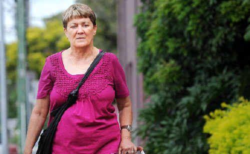 Anne Hampton, of Lismore, and her two-year-old guide dog, Glenn. . Picture: Jacklyn Wagner