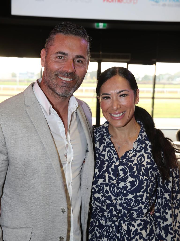 Big breakfast at the Gold Coast Turf Club for the Gold Coast Community fund.Rob Lamb,Jen McLean. Picture Glenn Hampson. .