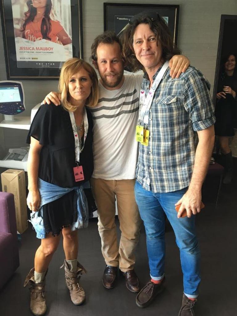 The 2016 ARIA Awards via social media ... Kasey Chambers with Ben Lee and Bernard Fanning, "Aria day..... Good times ahead...." Picture: Instagram