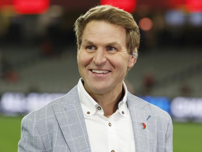 NCA. MELBOURNE, AUSTRALIA. May 1, 2025 . AFL .  Round 8.  Essendon vs North Melbourne at Marvel Stadium.   Channel 7 commentator Kane Cornes     . Picture: Michael Klein