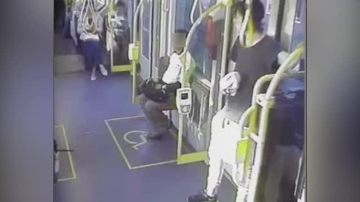 Man wanted over tram assault