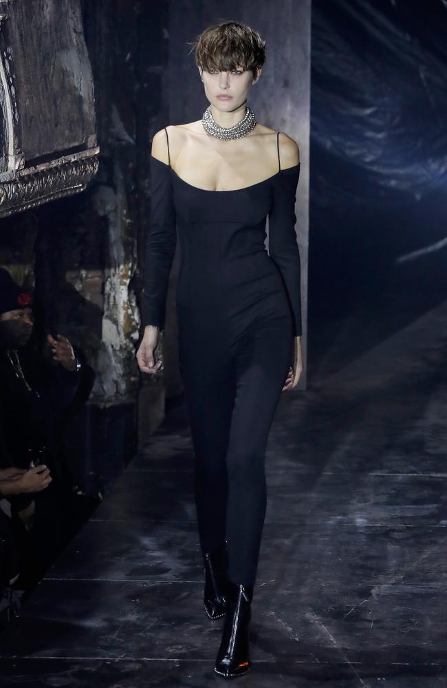 Catherine McNeil walks the runway at the Alexander Wang February 2017 fashion show during New York Fashion Week on February 11, 2017 in New York City. Picture: Getty