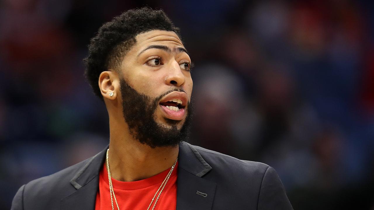 NEW ORLEANS, LOUISIANA — JANUARY 23: Anthony Davis #23 of the New Orleans Pelicans looks on against the Detroit Pistons at Smoothie King Center on January 23, 2019 in New Orleans, Louisiana. NOTE TO USER: User expressly acknowledges and agrees that, by downloading and or using this photograph, User is consenting to the terms and conditions of the Getty Images License Agreement. Chris Graythen/Getty Images/AFP == FOR NEWSPAPERS, INTERNET, TELCOS &amp; TELEVISION USE ONLY ==