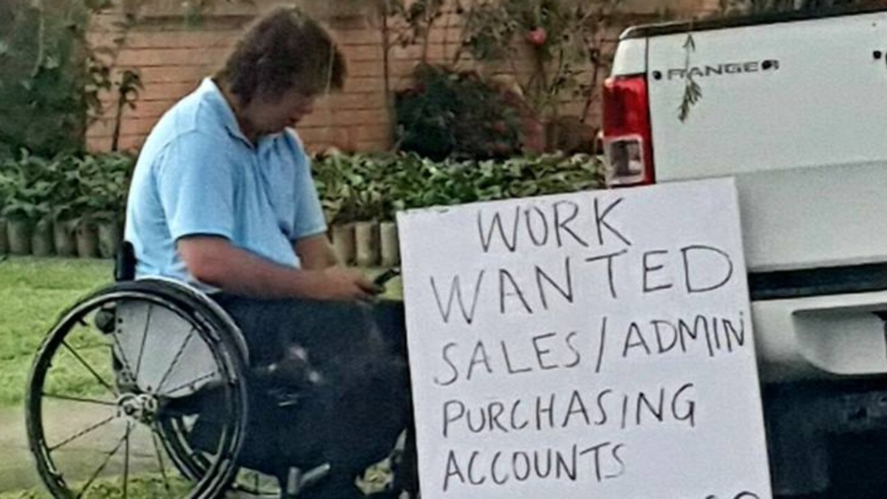 Jobs in Australia: Wheelchair-bound man’s roadside job plea | news.com ...