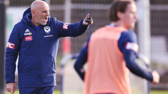 Melbourne Victory’s Kevin Muscat is chasing his third A-League title as a coach having also won two as a player. Picture: Getty Images