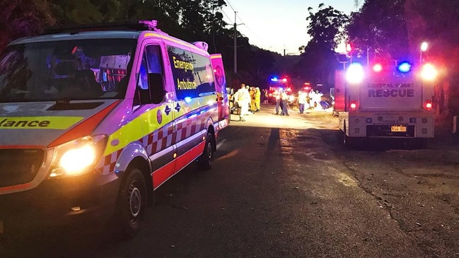 Five men have been taken to hospital after a 4WD rolled at Tumbi Umbi. Picture: Central Coast VRA