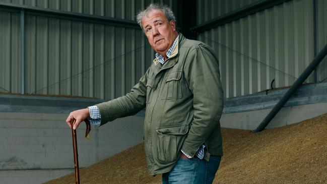 Jeremy Clarkson on his farm in the Cotswolds. “After loading 30 pigs into the slaughterhouse school bus, I noticed that I had pins and needles in my left arm.” Picture: Charlie Clift