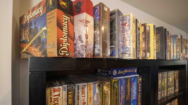 The games room features a corner devoted to board games. Picture: Glenn Hunt