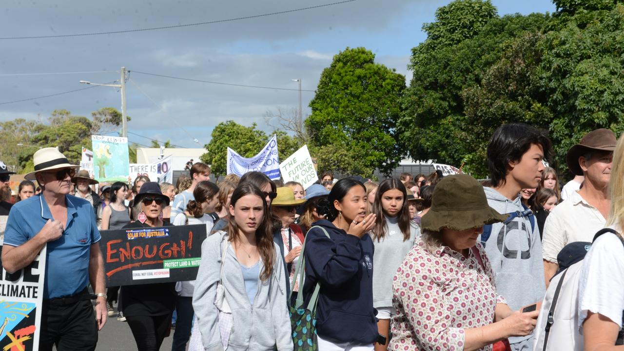 A School Strike for Climate protest was held in Byron Bay on Friday, May 21, 2021. Picture: Liana Boss