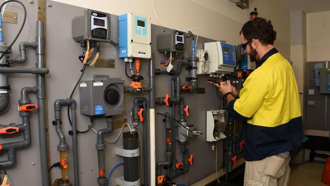 Inside a laboratory at the Tugun Desalination Plant. Photo: Steve Holland