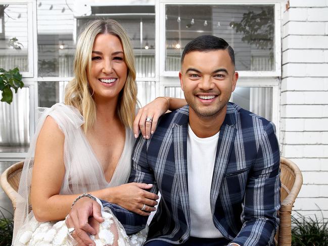 Guy Sebastian with wife Jules. Picture: Toby Zerna