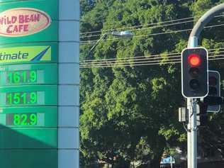 STOP: The BP service station's fuel price in Nambour on Monday morning.