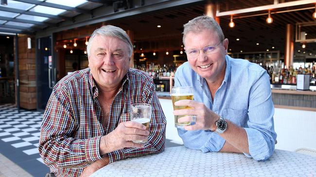 Arthur and Craig Laundy at their pub, Marsden Brewhouse, in Marsden Park, NSW. Picture: Tim Hunter.