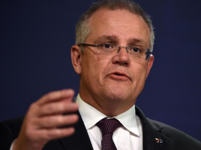 Australia's Treasurer Scott Morrison briefs the media on the shutdown of the census online system, following a series of denial-of-service attacks, in Sydney on August 10, 2016. Australia was forced to reassure its citizens that their personal data was secure on August 10, after malicious attacks by overseas hackers prompted an embarrassing shutdown of the online census. / AFP PHOTO / SAEED KHAN