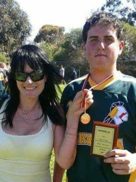 Stefan Woodward, with his mother Julie Davis. Picture supplied by the family