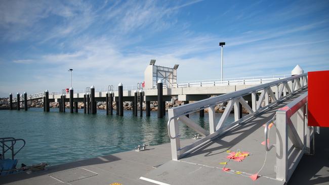 The new boating facility at Clump Point, Mission Beach. The facility offers a three-lane public boat ramp, two berthing pontoons, two floating walkways, five pen berths and six swing moorings. Picture: Arun Singh Mann