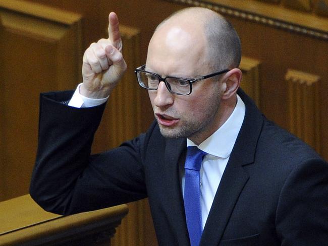 Ukrainian prime minister Arseniy Yatsenyuk has resigned. Picture: AFP Photo/Prime Minister Press Service/Andrew Kravchenko