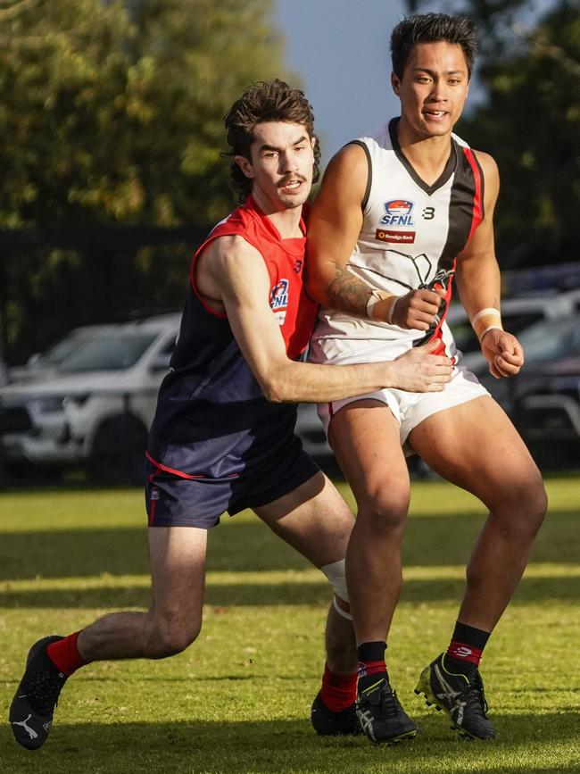 SFNL: Action for the Chelsea Heights v Hampton Park clash. Picture: Valeriu Campan