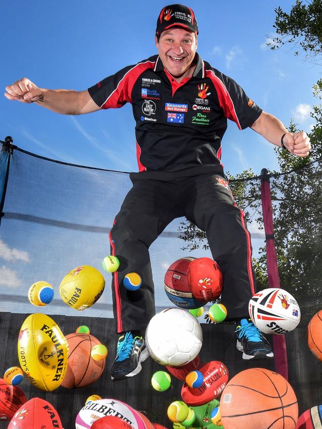 Michael Gallus wants to distribute 10 million balls over the next 10 years. Picture: Tony Gough