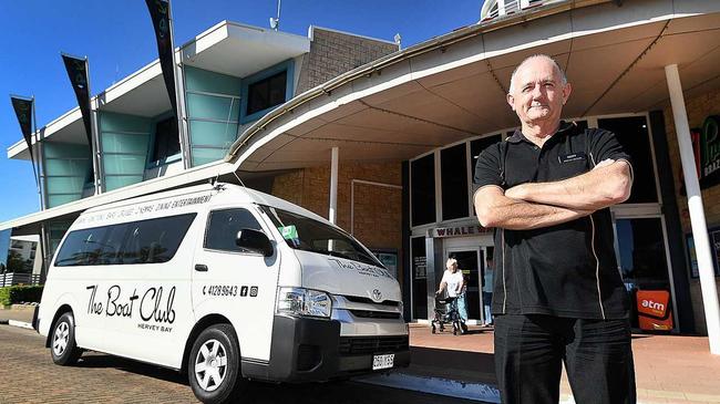 HUMBLE HERO: The Boat Club courtesy bus driver Geoff Barnes helped a patron get home safely and stopped an intruder at the weekend. Picture: Alistair Brightman