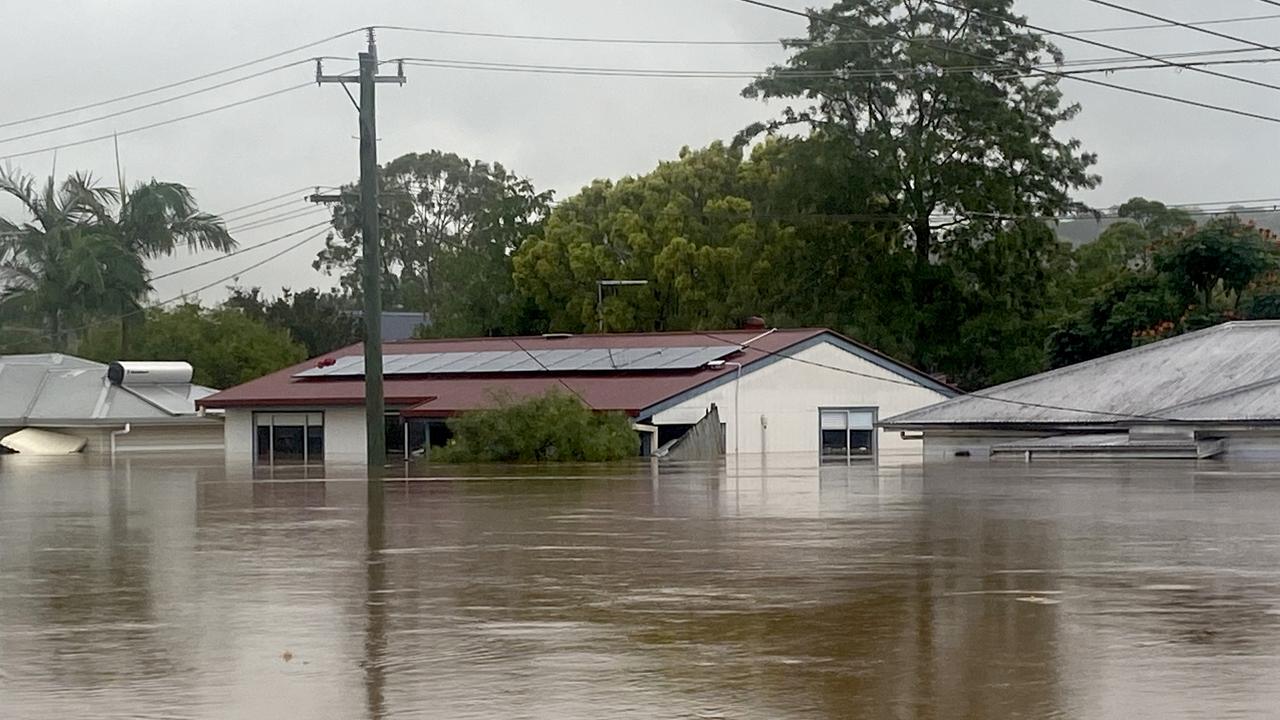 Lismore’s Wilson River recorded a height of 14.3m, with the CBD and surrounding area the hardest hit. Picture: Supplied