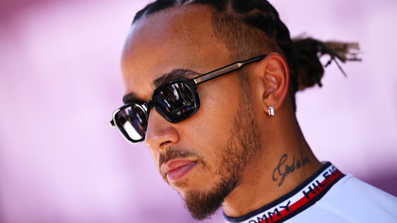 ZANDVOORT, NETHERLANDS – SEPTEMBER 01: Lewis Hamilton of Great Britain and Mercedes looks on in the Paddock during previews ahead of the F1 Grand Prix of The Netherlands at Circuit Zandvoort on September 01, 2022 in Zandvoort, Netherlands. (Photo by Clive Mason/Getty Images)