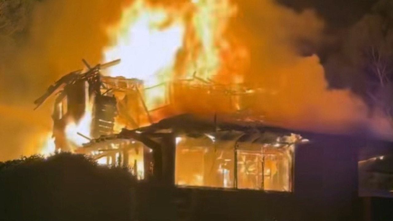 Wild moment home gutted by enormous fire