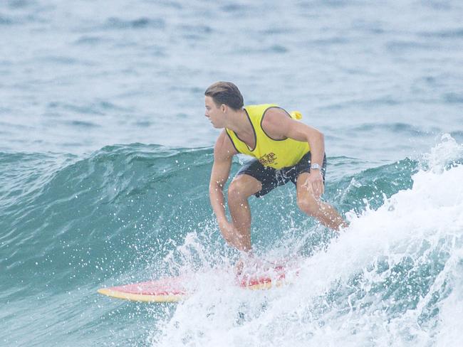 Early Saturday heats of The Burleigh Heads Boardriders Single Fin Festival. Picture: Glenn Campbell