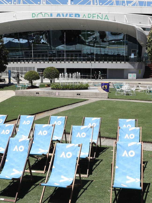 Garden Square at the Australian Open will buzz with people, activity and fun. Picture: David Crosling