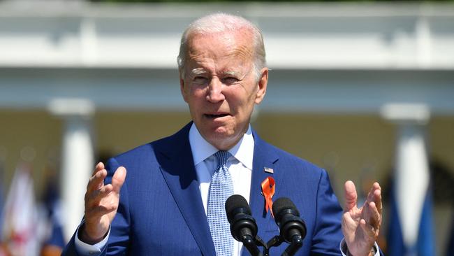 Joe Biden speaks during an event commemorating the passage of the Safer Communities Act at the White House in Washington, DC, on July 11 this year. Picture: AFP