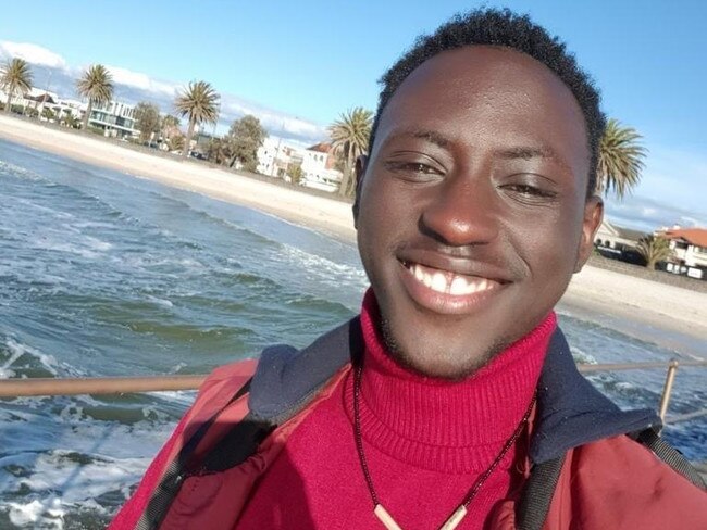 Darrell Chepseba, 19, was killed when the driver of a car ran a red light and collided with his motorbike in Burwood East.