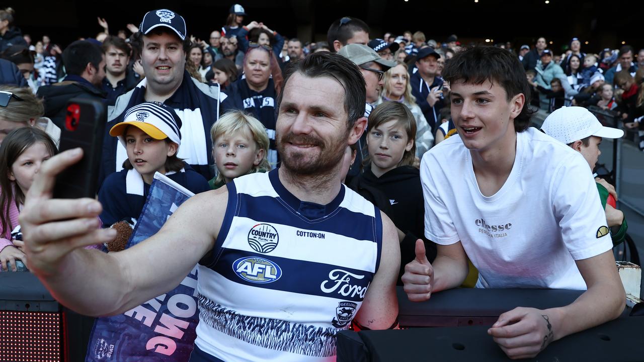 Patrick Dangerfield is making the Geelong captaincy his own. Picture: Michael Klein