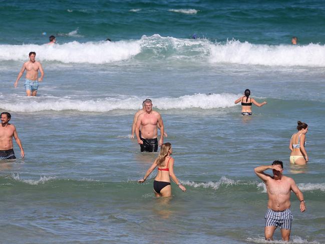 Swimmers at Bondi beach last weekend. Picture: Matrix Pictures.