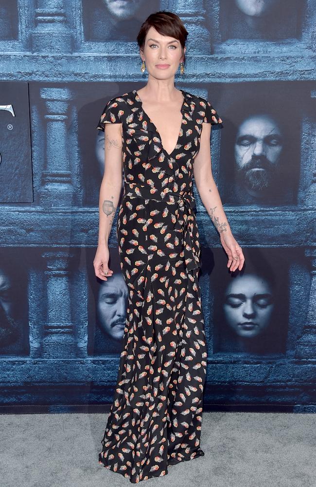 Lena Headey attends the premiere of HBO’s “Game Of Thrones” Season 6 at TCL Chinese Theatre on April 10, 2016 in Hollywood, California. Picture: Getty