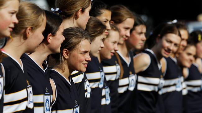 Caulfield Grammar players look on. Picture: Dylan Burns/AFL Photos via Getty Images