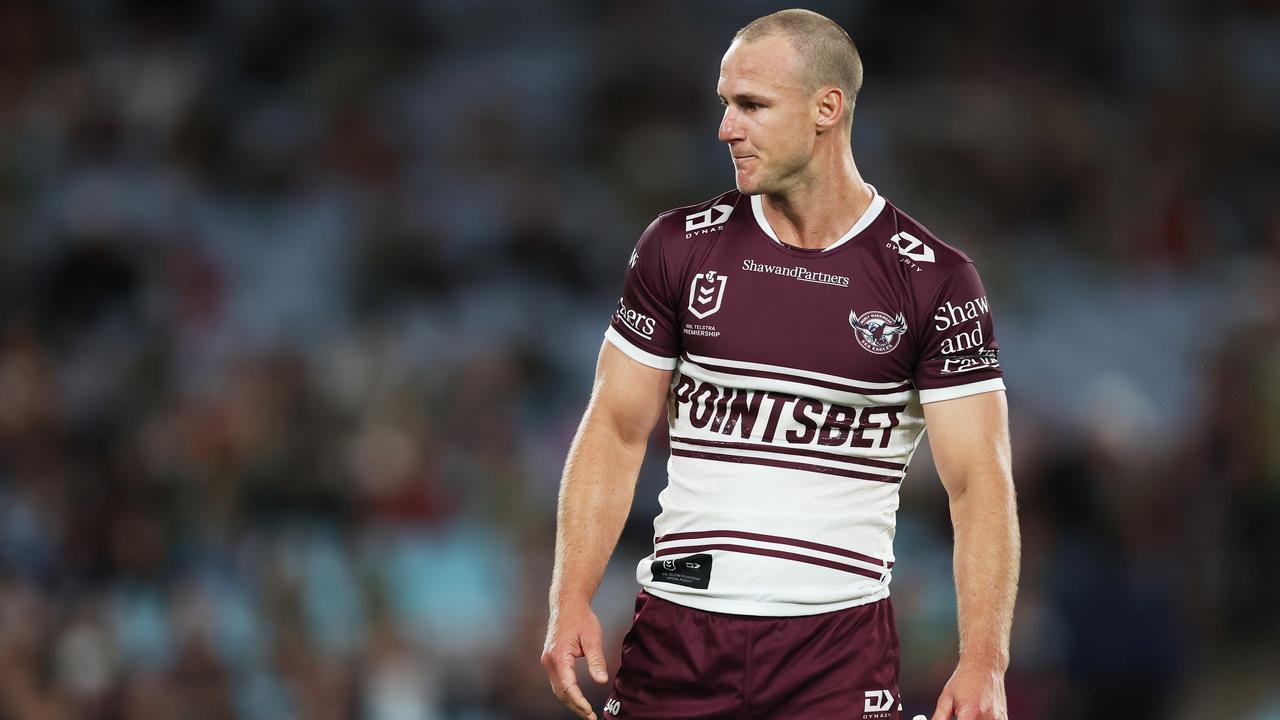 Daly Cherry-Evans and the Sea Eagles were robbed of a fair try against Souths. (Photo by Mark Metcalfe/Getty Images)